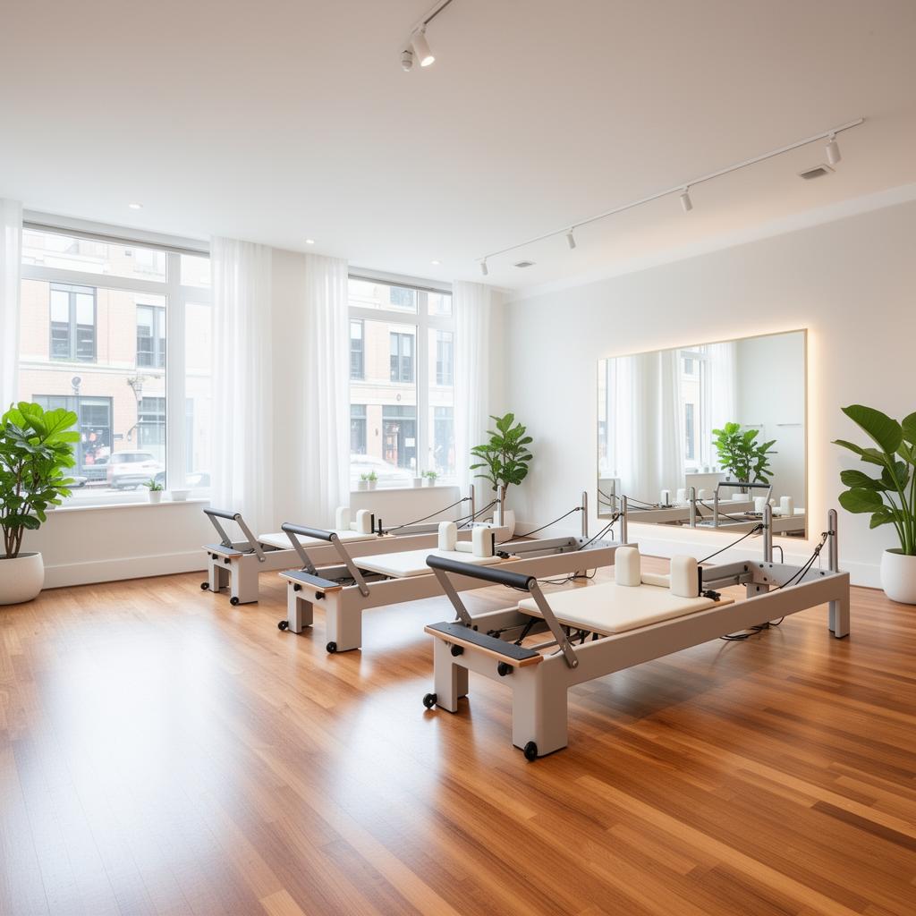 Bright boutique pilates studio maintained by TidyMole